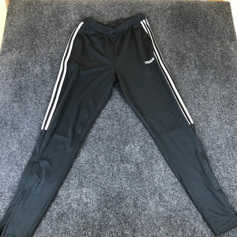 Adidas Track Pants‎ Mens S Black Excellent Aeroready Primegreen Tapered Stripes